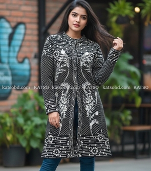 Longline Button-Front Cardigan