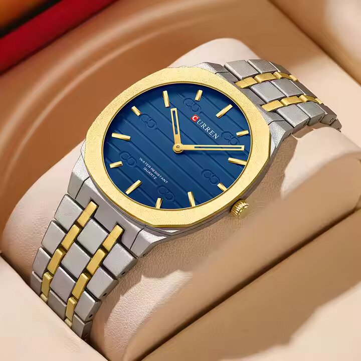 CURREN 8444 NEW silver gold blue