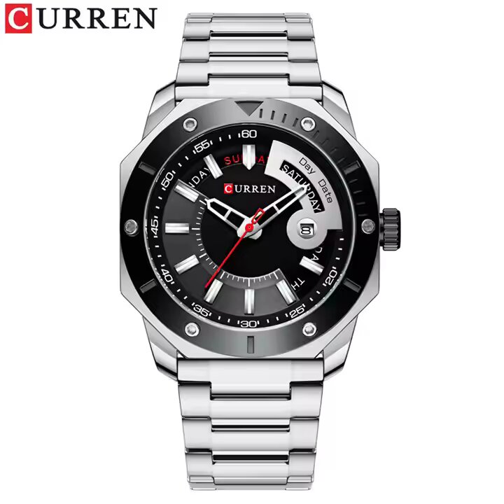 CURREN 8344 silver black