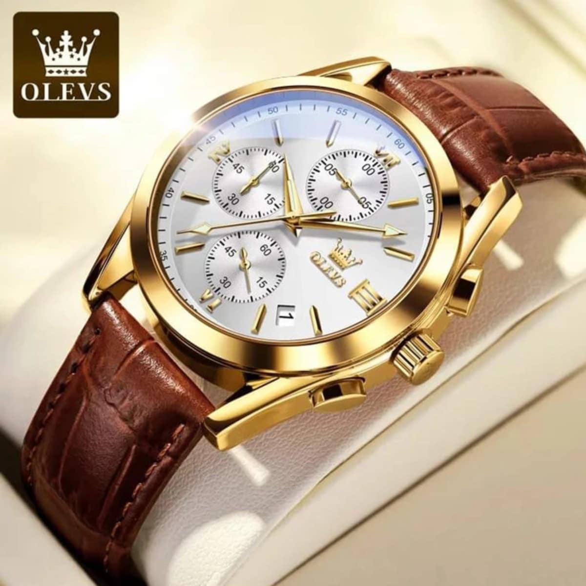 OLEVS 5610 Coffee Gold White